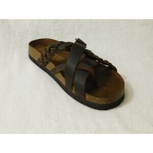 W623 White Mountain Harrington Slide Brown Crazy Horse Leather Sandal 7 M